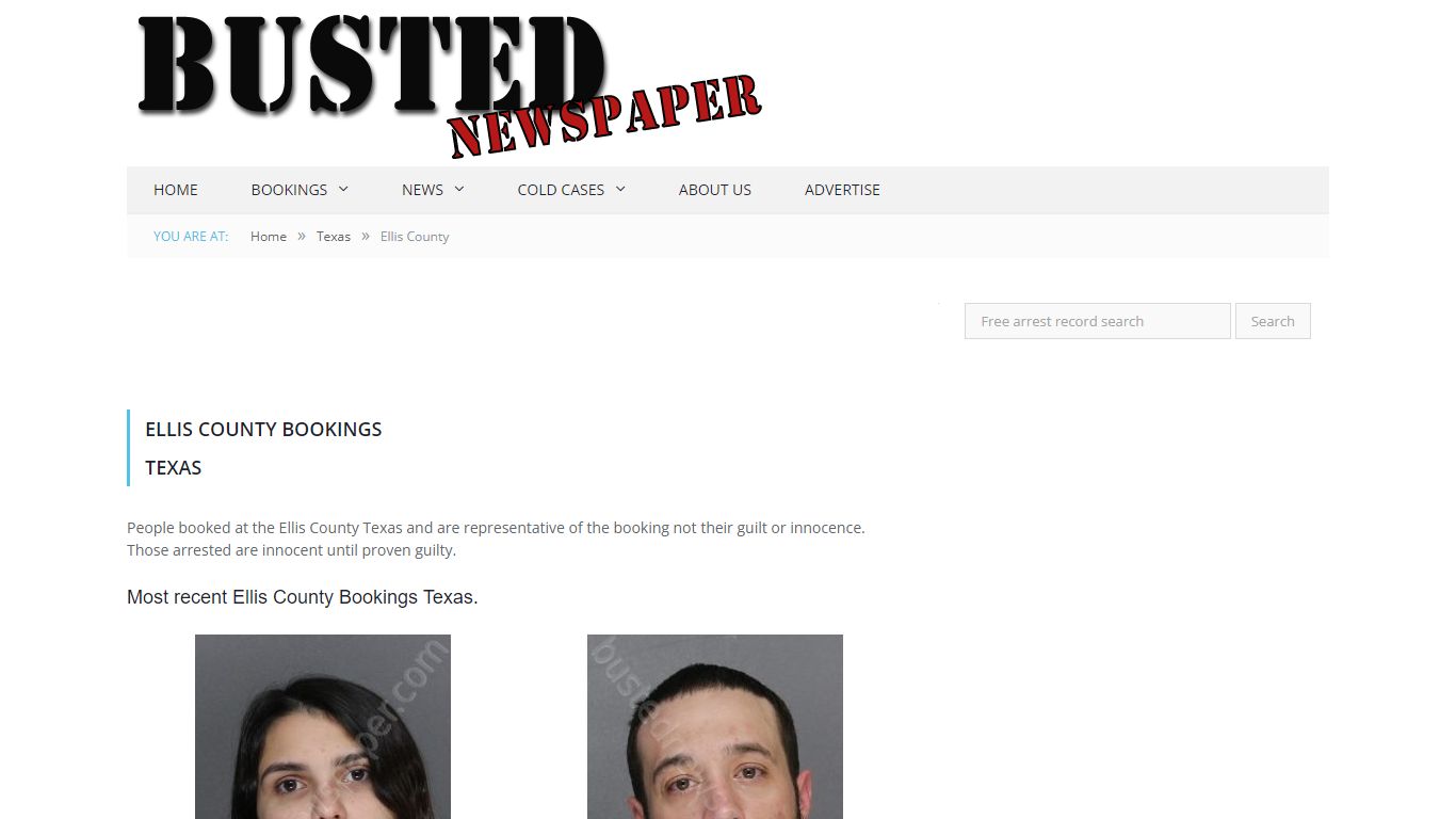 Ellis County, TX Mugshots - BUSTEDNEWSPAPER.COM